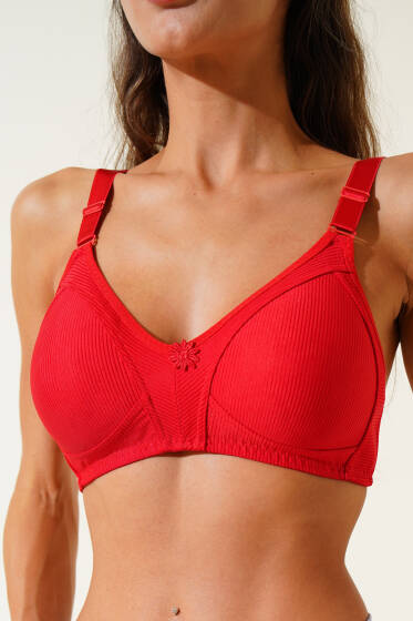 Toparlayıcı Micro Şerit Sütyen Kırmızı - Toparlayıcı Sütyen / Minimizer Sütyen