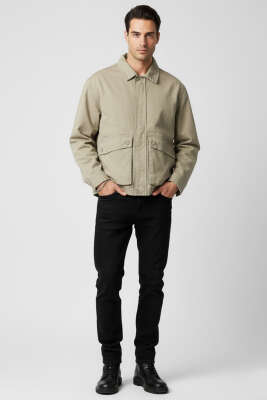 Torba Cep Gabardin Erkek Ceket Kül - Erkek Ceket