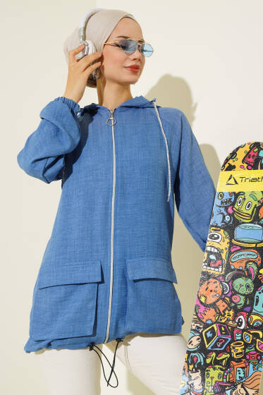 Torba Cepli Keten Kap Mavi - Trençkot