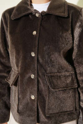 Torba Cepli Kısa Goldfox Ceket Vizon - Ceket