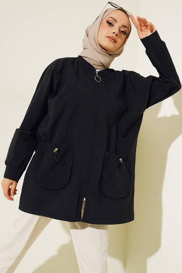 Torba Cepli Yağmurluk Siyah - Yağmurluk