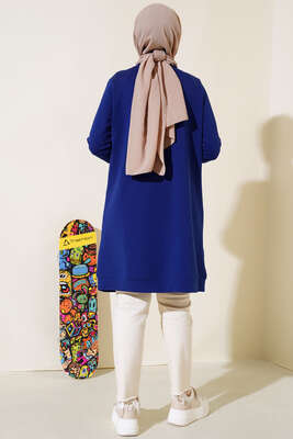 Torba Cepli Zincirli Tunik Lacivert - Tunik