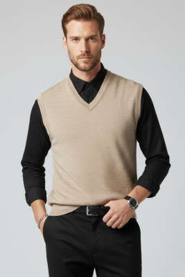 Triko Erkek Süveter Bej - Günün Seçilenleri