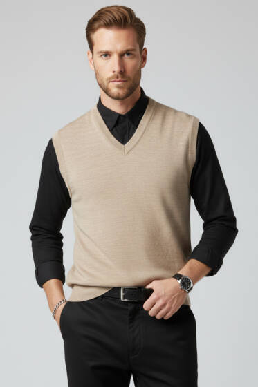 Triko Erkek Süveter Bej - Günün Seçilenleri
