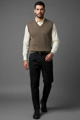 Triko Erkek Süveter Vizon - Günün Seçilenleri