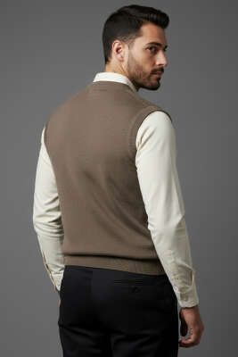 Triko Erkek Süveter Vizon - Günün Seçilenleri