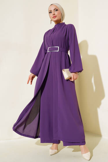 Tulumlu Kap Takım Mor - İKİLİ TAKIM