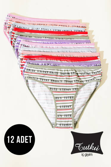 Tutku Bayan 12'li Bloom Bikini Kombin - Slip Külot