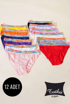 Tutku Bayan 12'li Hazal Bikini Kombin - Slip Külot