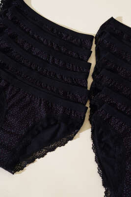 Tutku Bayan 12'li Işıl Bikini Siyah - Slip Külot