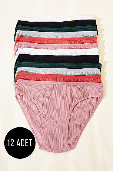 Tutku Bayan 12'li Joya Bikini Kombin - Slip Külot