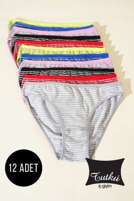 Tutku Bayan 12'li Maya Bikini Kombin - Slip Külot