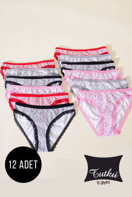 Tutku Bayan 12'li Rita Bikini Kombin - Slip Külot