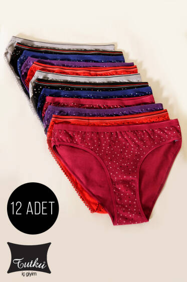 Tutku Bayan 12′li Ruby Bikini Kombin - Slip Külot