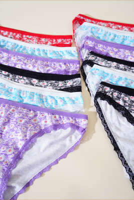Tutku Bayan 12'li Stays Bikini Kombin - Slip Külot