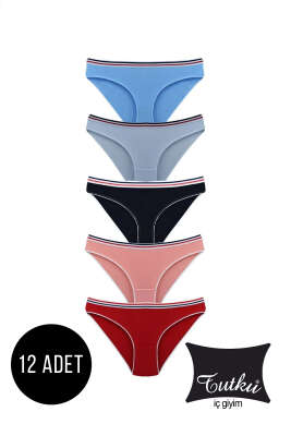 Tutku Bayan 12'li Victoria Bikini Kombin - Slip Külot