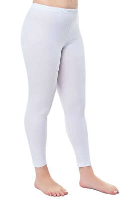 Tutku Bayan Düz Uzun Tayt Beyaz - Yılın Fırsatı