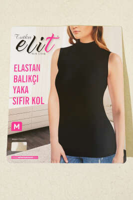 Tutku Elit Elastan Balıkçı Yaka Body Siyah - Body
