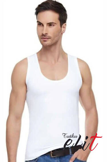 Tutku Elit Modal Elastan Erkek Atlet Beyaz - Tutku Elit