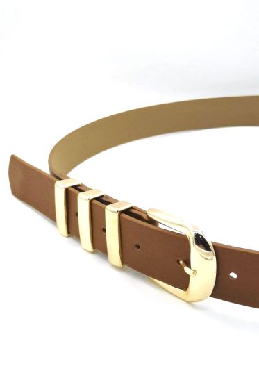 Üç Geçişli Taba Kemer - Deri Kemer