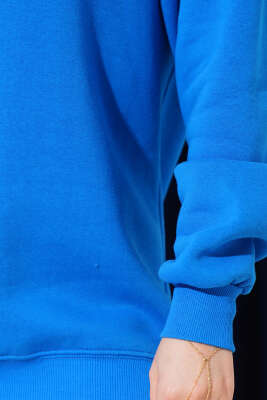 Üç İplik Basic Sweatshirt Mavi - 100-300 TL Ürünler