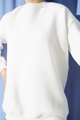 Üç İplik Basic Tunik Beyaz - Tunik