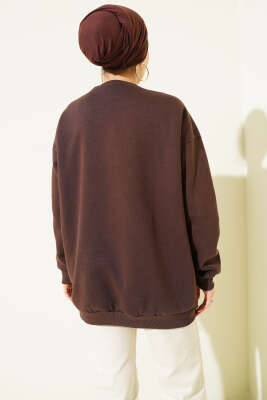 Üç İplik Basic Tunik Kahve - Tunik