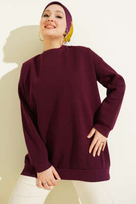 Üç İplik Basic Tunik Mürdüm - ADYES