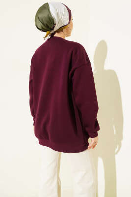 Üç İplik Basic Tunik Mürdüm - Tunik