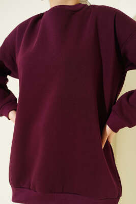 Üç İplik Basic Tunik Mürdüm - Tunik