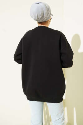 Üç İplik Basic Tunik Siyah - Tunik