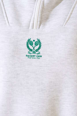 Üç İplik Dik Yaka Sweatshirt Gri - Kadın Giyim Modelleri