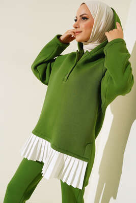 Üç İplik Garnili İkili Takım Yeşil - İKİLİ TAKIM