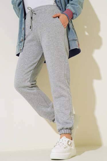 Üç İplik Jogger Pantolon Gri - Pantolon