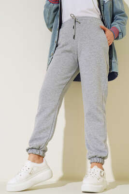 Üç İplik Jogger Pantolon Gri - Yılın Fırsatı