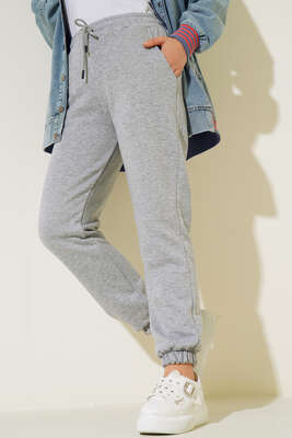 Üç İplik Jogger Pantolon Gri - Yılın Fırsatı
