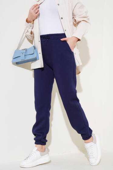 	 Üç İplik Jogger Pantolon Lacivert - Pantolon