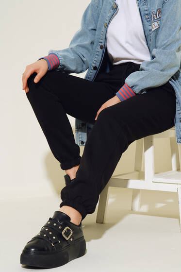 Üç İplik Jogger Pantolon Siyah - Pantolon