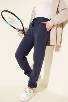 Üç İplik Lastikli Jogger Pantolon Lacivert - MURAT GİYİM