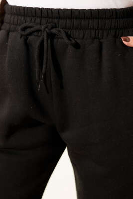 Üç İplik Lastikli Jogger Pantolon Siyah - Pantolon