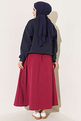 Üç İplik Şardonlu Sweatshirt Lacivert - Tunik