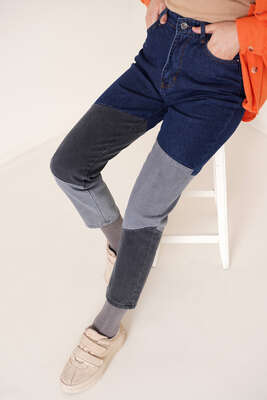 Üç Parça Jean Pantolon Kot