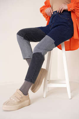 Üç Parça Jean Pantolon Kot - Kot Pantolon