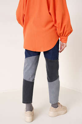 Üç Parça Jean Pantolon Kot - Kot Pantolon