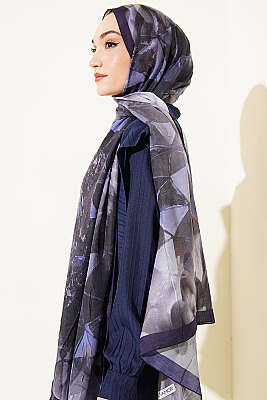 Üçgen Desen Bambu Kraş Şal Parlement - Başörtüsü