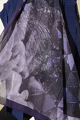 Üçgen Desen Bambu Kraş Şal Parlement - Başörtüsü