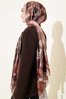 Üçgen Desen Bambu Kraş Şal Taş - Başörtüsü