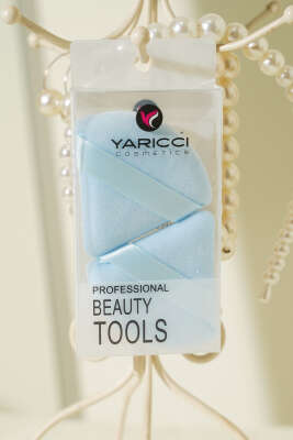 Üçgen Şekilli İkili Makyaj Süngeri Seti Mavi - NEW WELL