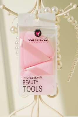 Üçgen Şekilli İkili Makyaj Süngeri Seti Pembe - NEW WELL