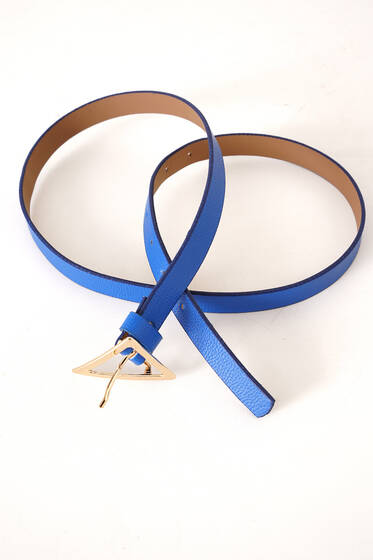 Üçgen Tokalı Kemer Saks - Deri Kemer